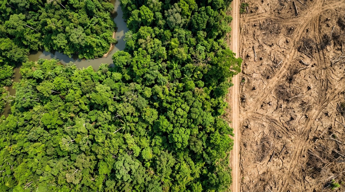 Aerial terrain and geological strata