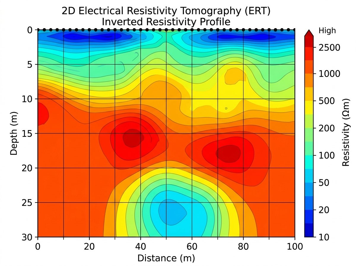 ERT Electrical Resistivity Tomogram