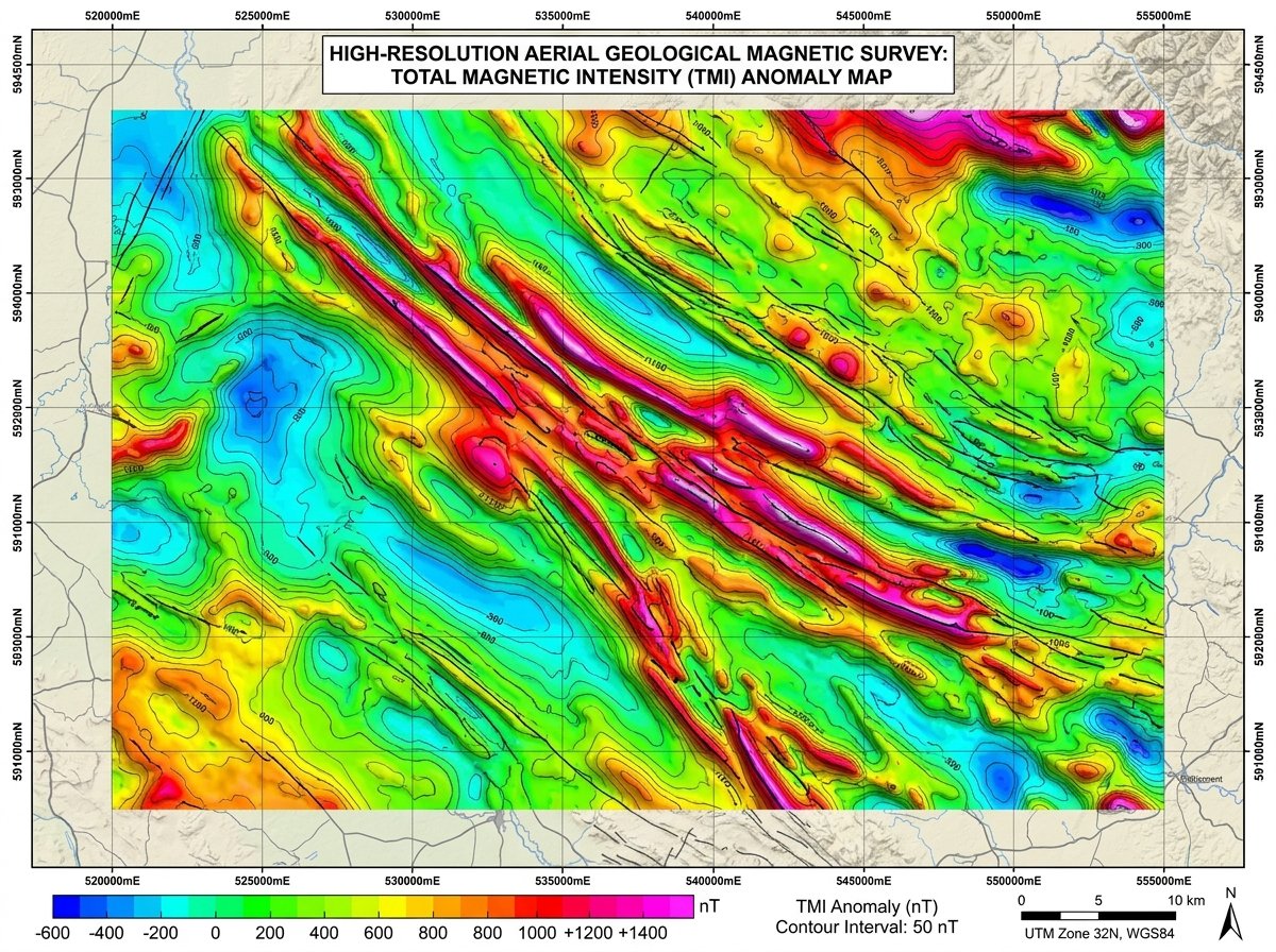 Total Magnetic Intensity TMI Anomaly Map